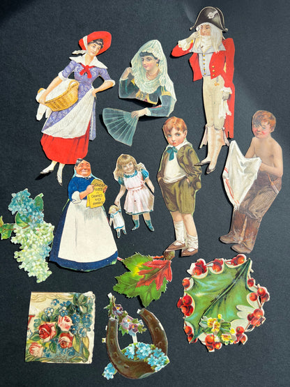 Job Lot of Victorian Scraps and Cut Outs