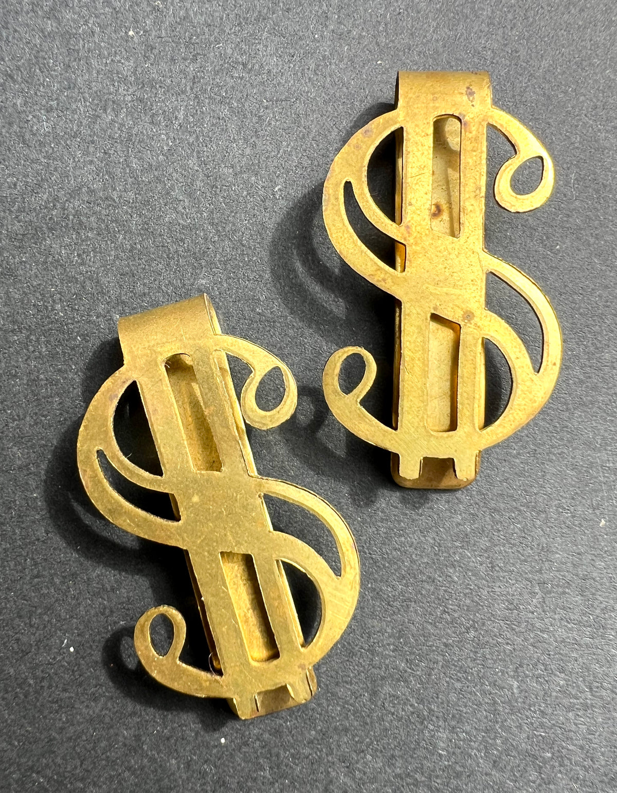 1970s Brass $ Money Clip