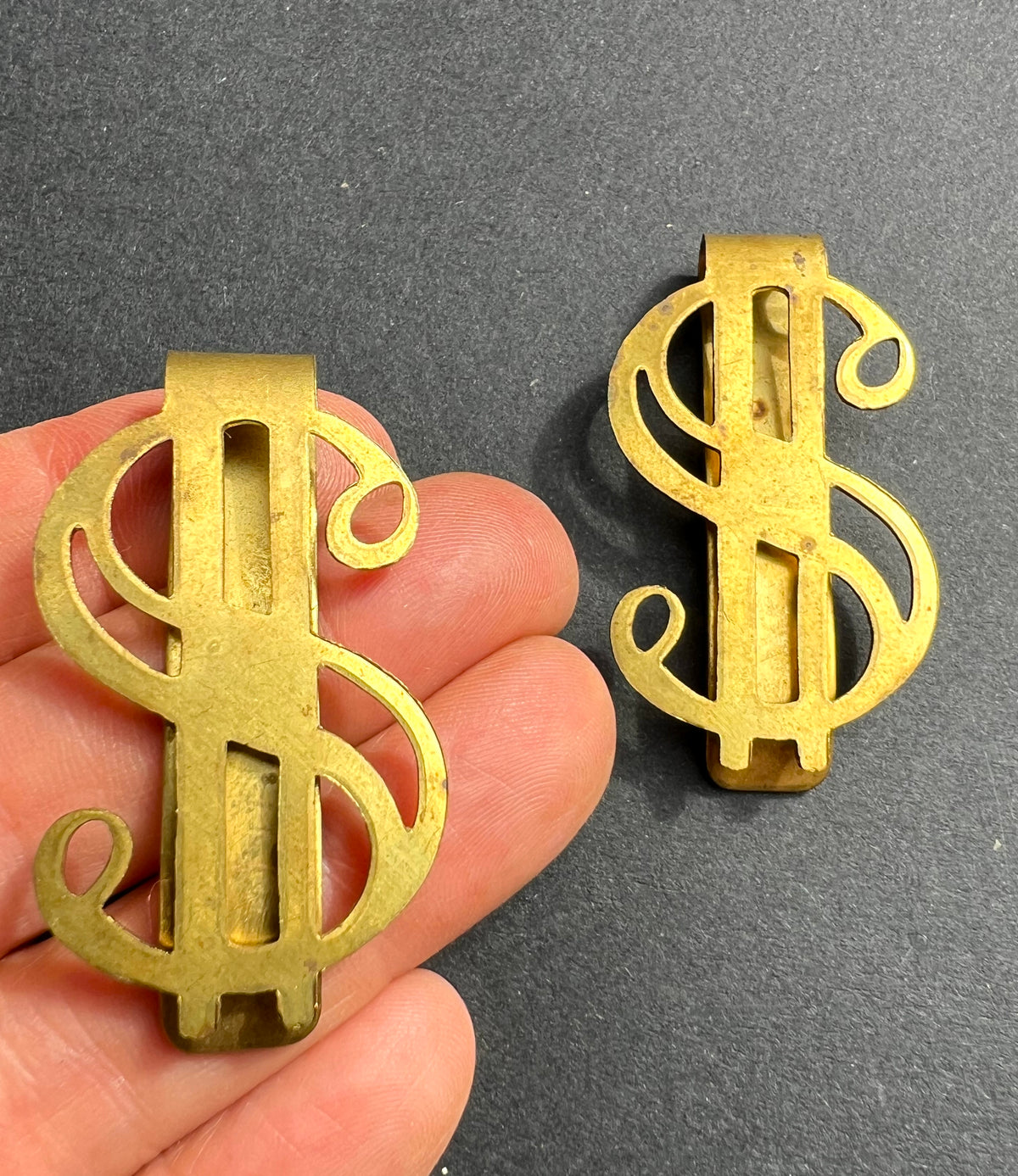 1970s Brass $ Money Clip