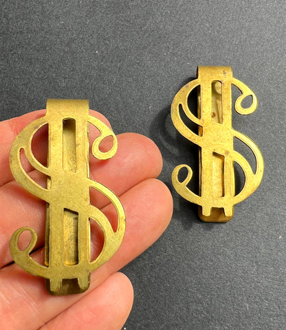 1970s Brass $ Money Clip