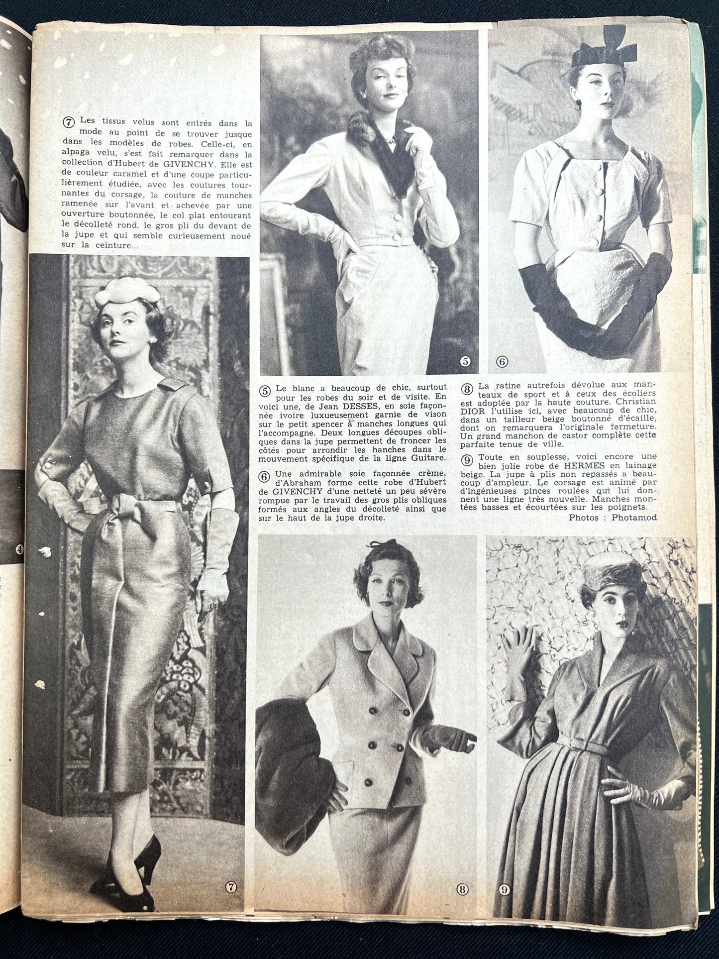 2nd January 1954 French Women's Magazine Femmes d'Aujourd'hui with Pattern