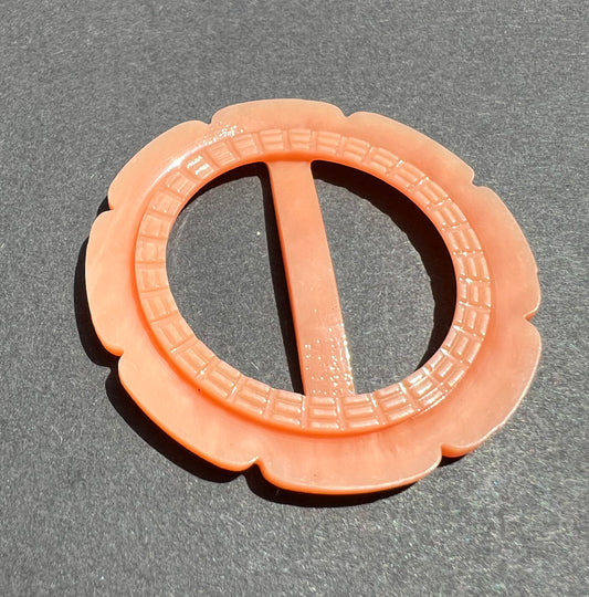 Satisfying Vintage Coral Pink 5cm  Belt Buckle