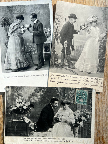 7 Early C20th Romantic French Postcards