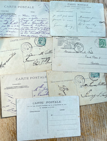 7 Early C20th Romantic French Postcards