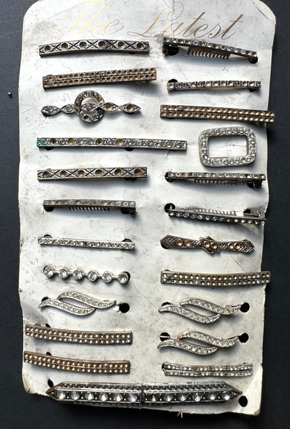 23 Deco 1930s Made in CzechoSlovakia Hair Clips that Need Some Crystals Replacing - 13 Different Designs