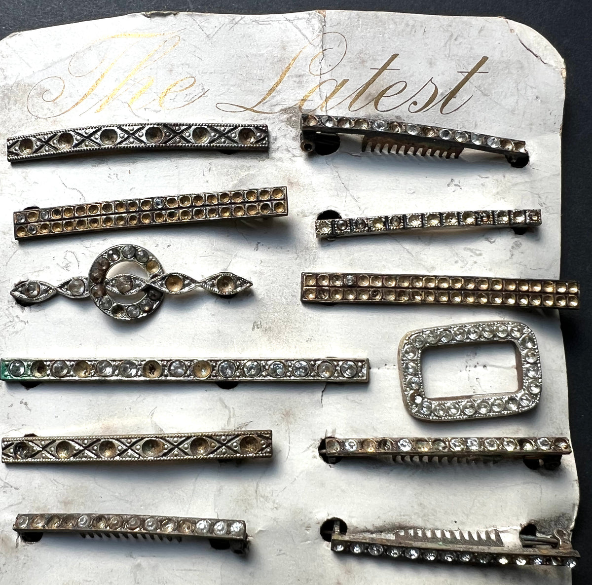 23 Deco 1930s Made in CzechoSlovakia Hair Clips that Need Some Crystals Replacing - 13 Different Designs