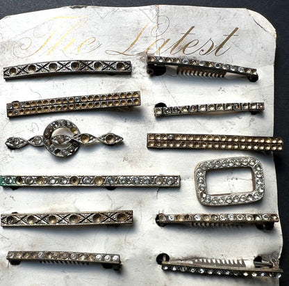 23 Deco 1930s Made in CzechoSlovakia Hair Clips that Need Some Crystals Replacing - 13 Different Designs