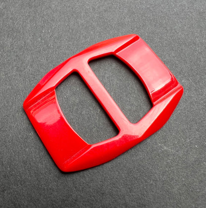 Sleek Red Mid century 4.4cm Belt Buckle - Unused Old Shop Stock