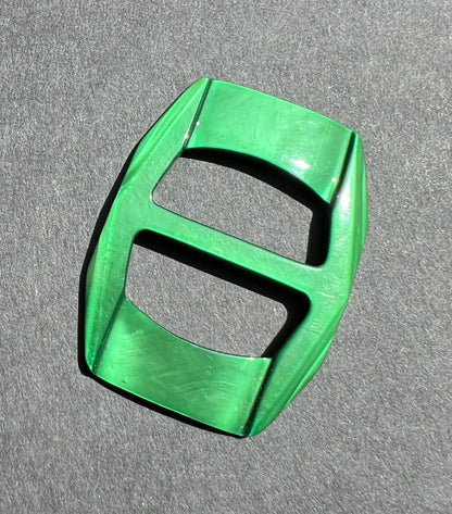 Sleek Metallic Green Mid Century 4.4cm Belt Buckle