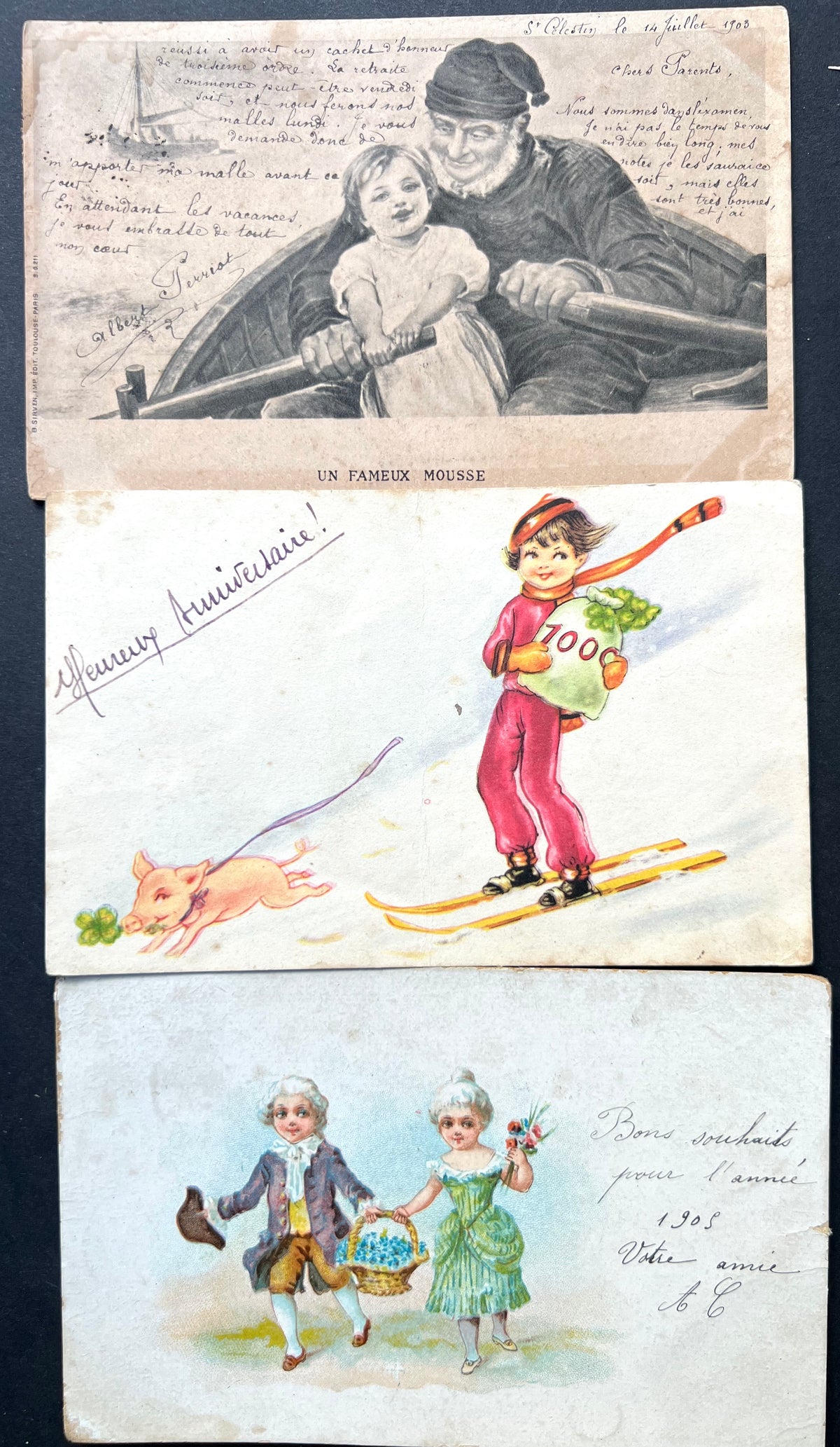 10 Varied 1900s French Postcards