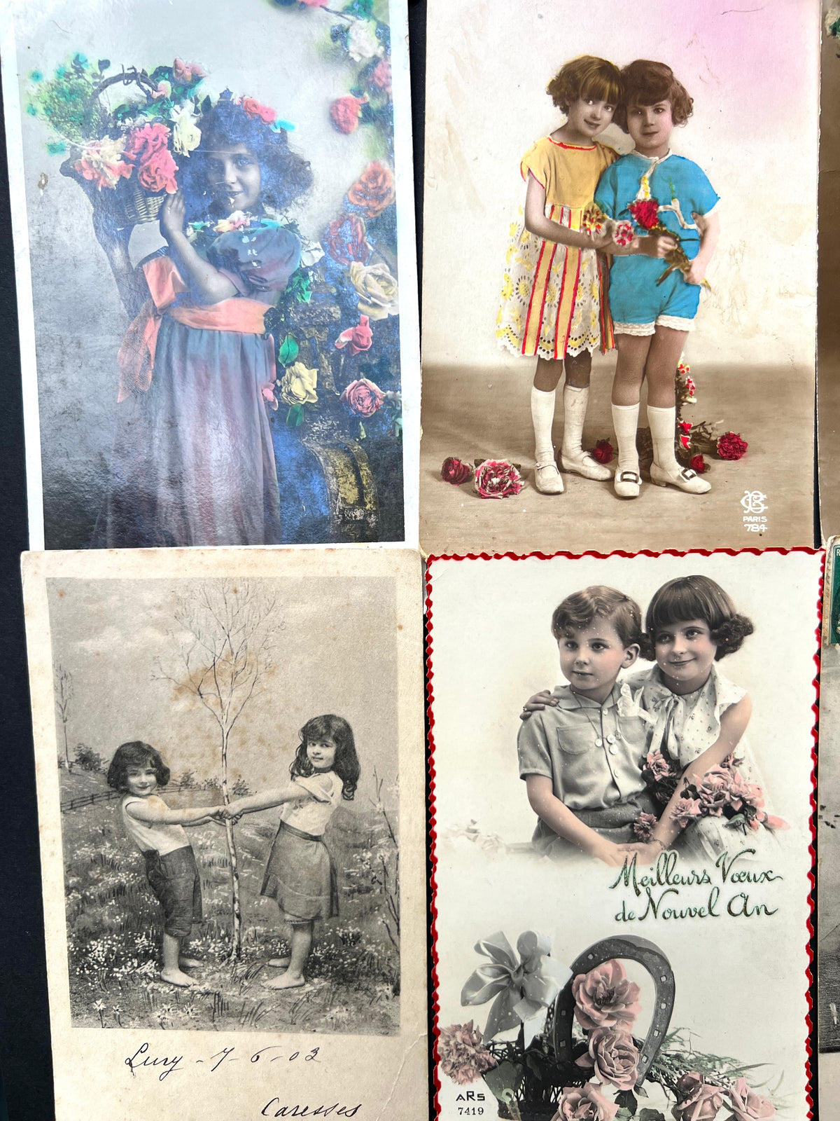 9  Early C20th French Postcards of Children