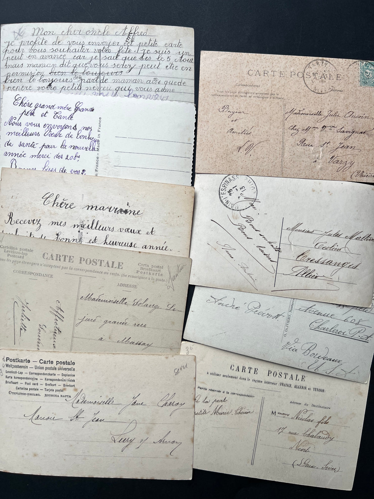 9  Early C20th French Postcards of Children
