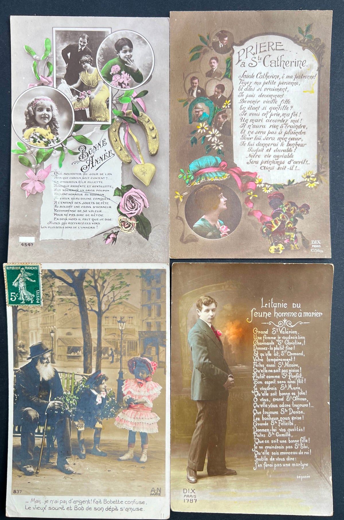 16 Varied 1900s French Postcards