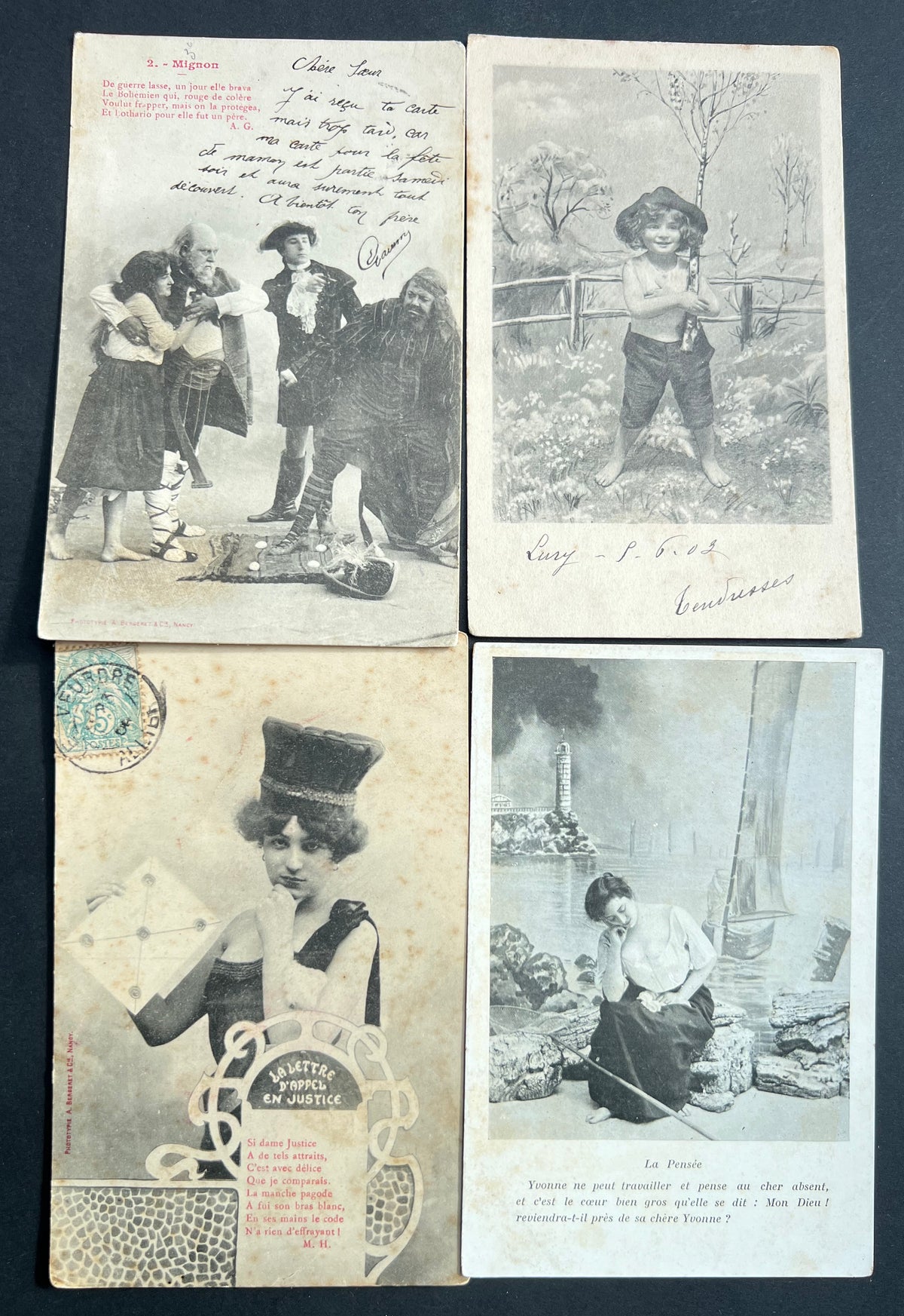 16 Varied 1900s French Postcards