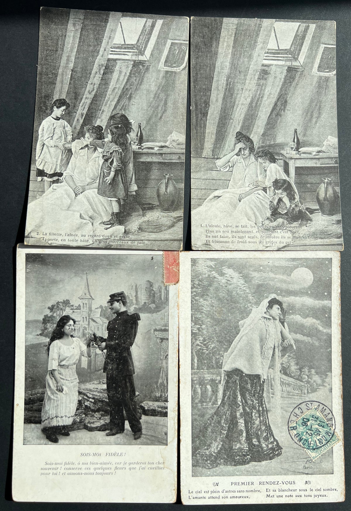 16 Varied 1900s French Postcards