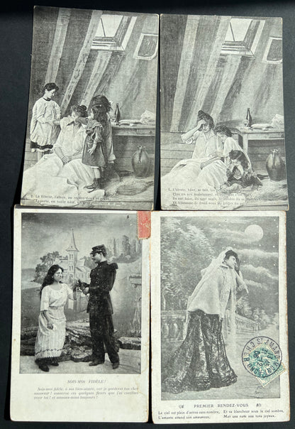 16 Varied 1900s French Postcards