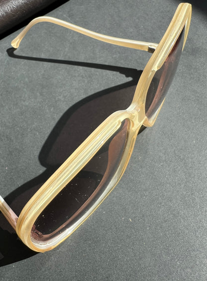 Marvellously 1970s Oversized Low Arm Sunglasses with Case