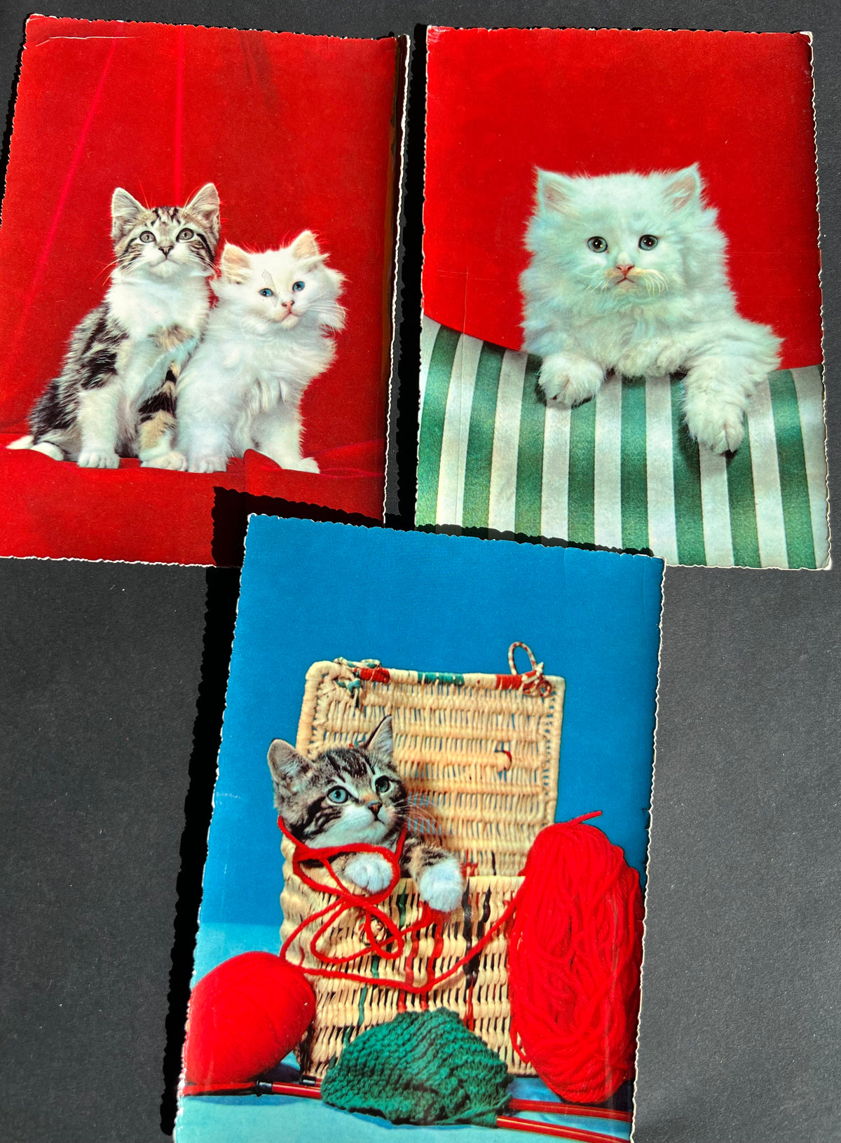 7 Vintage Cat Postcards