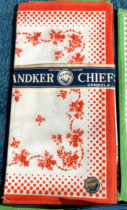 Set of 12 Vintage 1940s/50s  Pretty Japanese Cotton Hankies