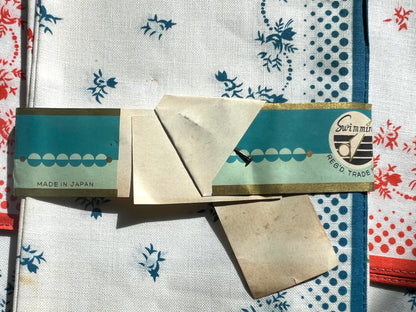Set of 12 Vintage 1940s Swimming Brand Japanese Cotton Hankies