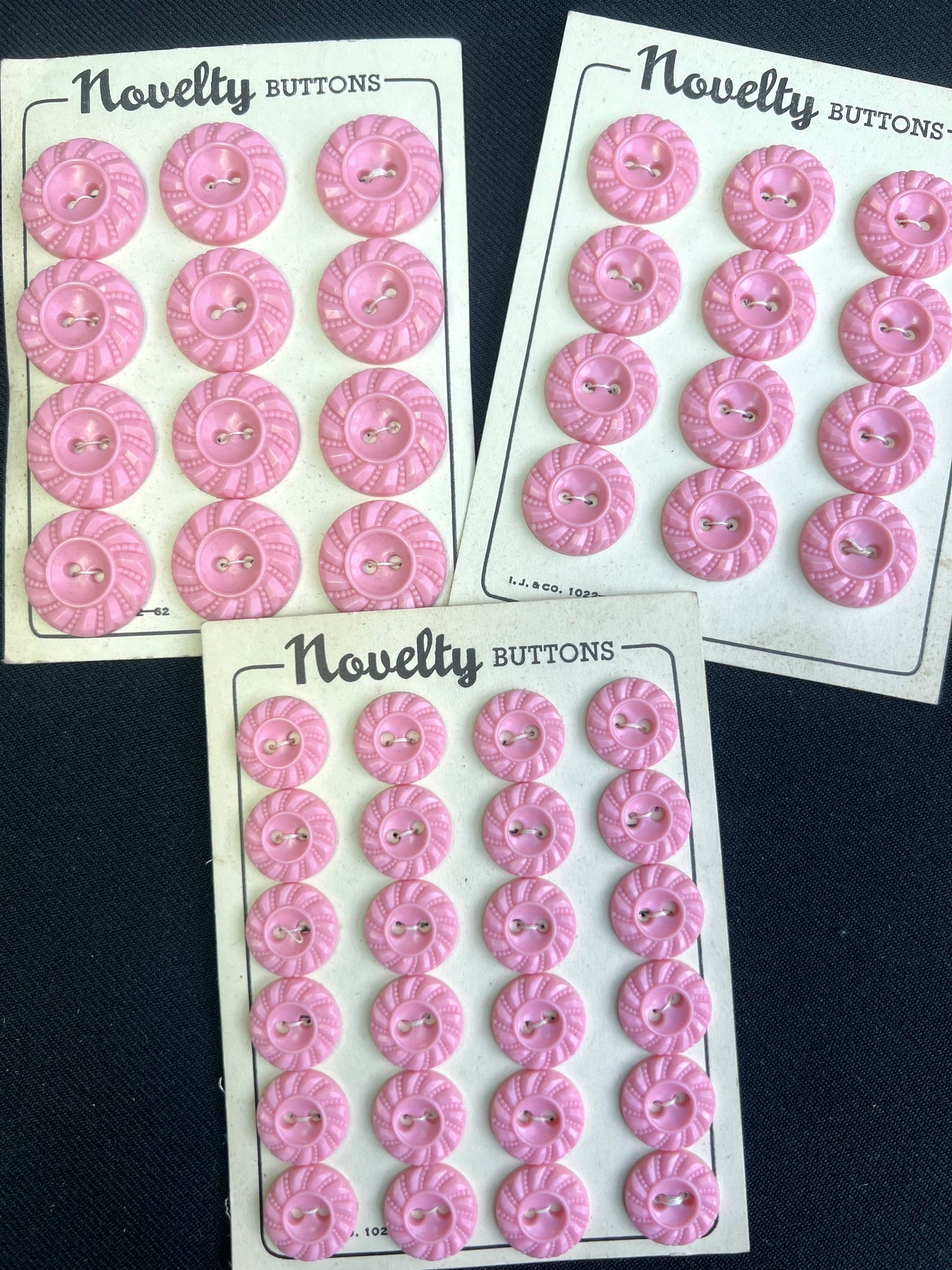 Sheets of Dynamic Pink Buttons 2cm, 1.8cm or 1.5cm