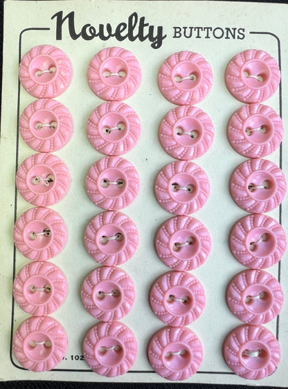 Sheets of Dynamic Pink Buttons 2cm, 1.8cm or 1.5cm