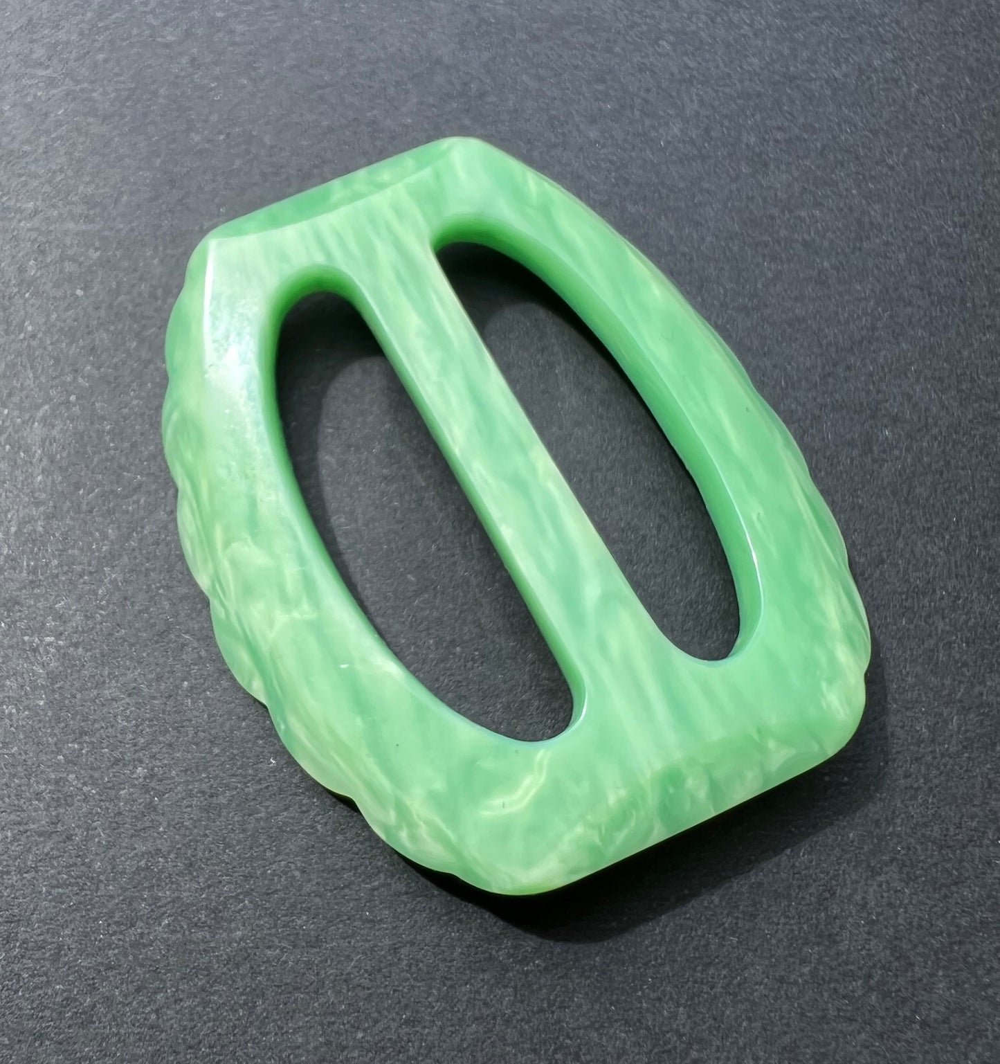 Marbled Soft Green 1940s Buckle for 3cm Belt