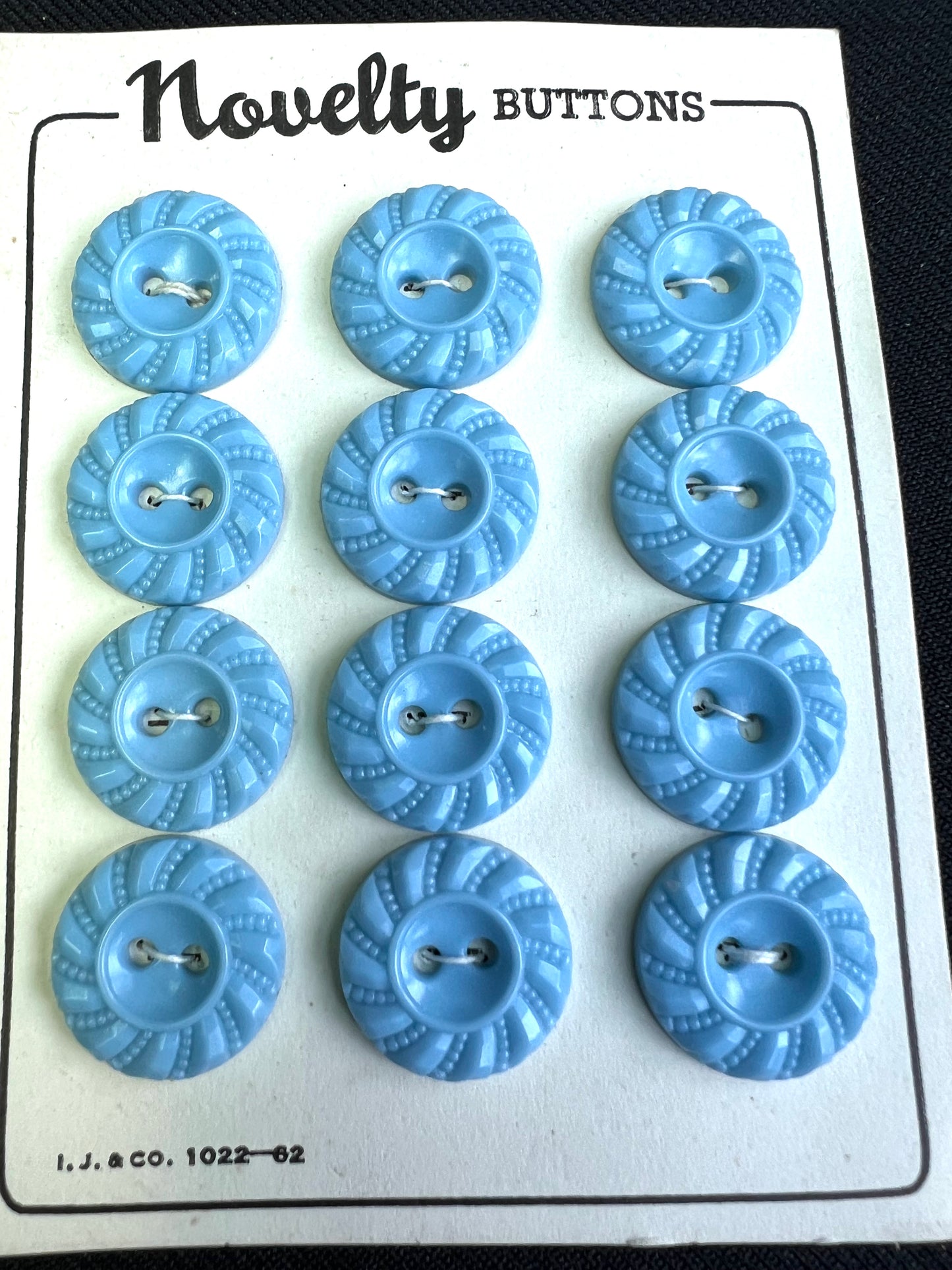 Sheets of Swirly Baby Blue Buttons 1.8cm or 1.5cm