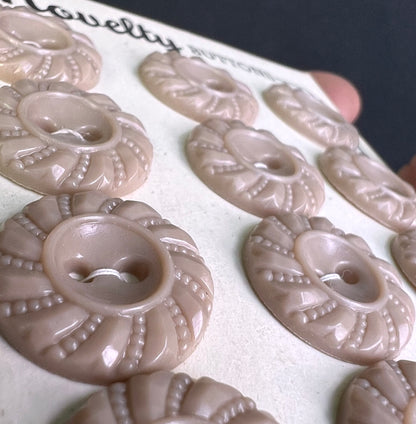 Sheets of Well Behaved Swirly Beige 1.8cm Buttons