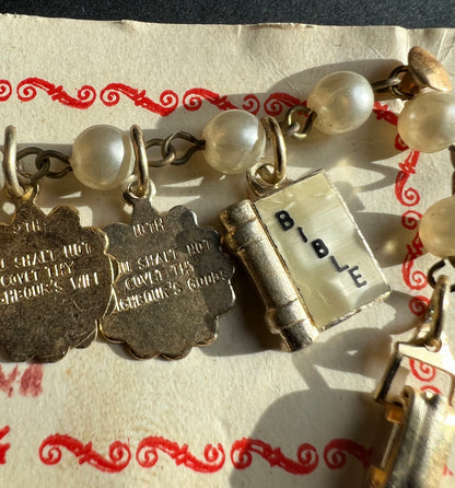 Very Helpful Vintage Ten Commandments Bracelet