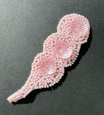 Vintage Pink Beaded + Sequin Shells Embellishment