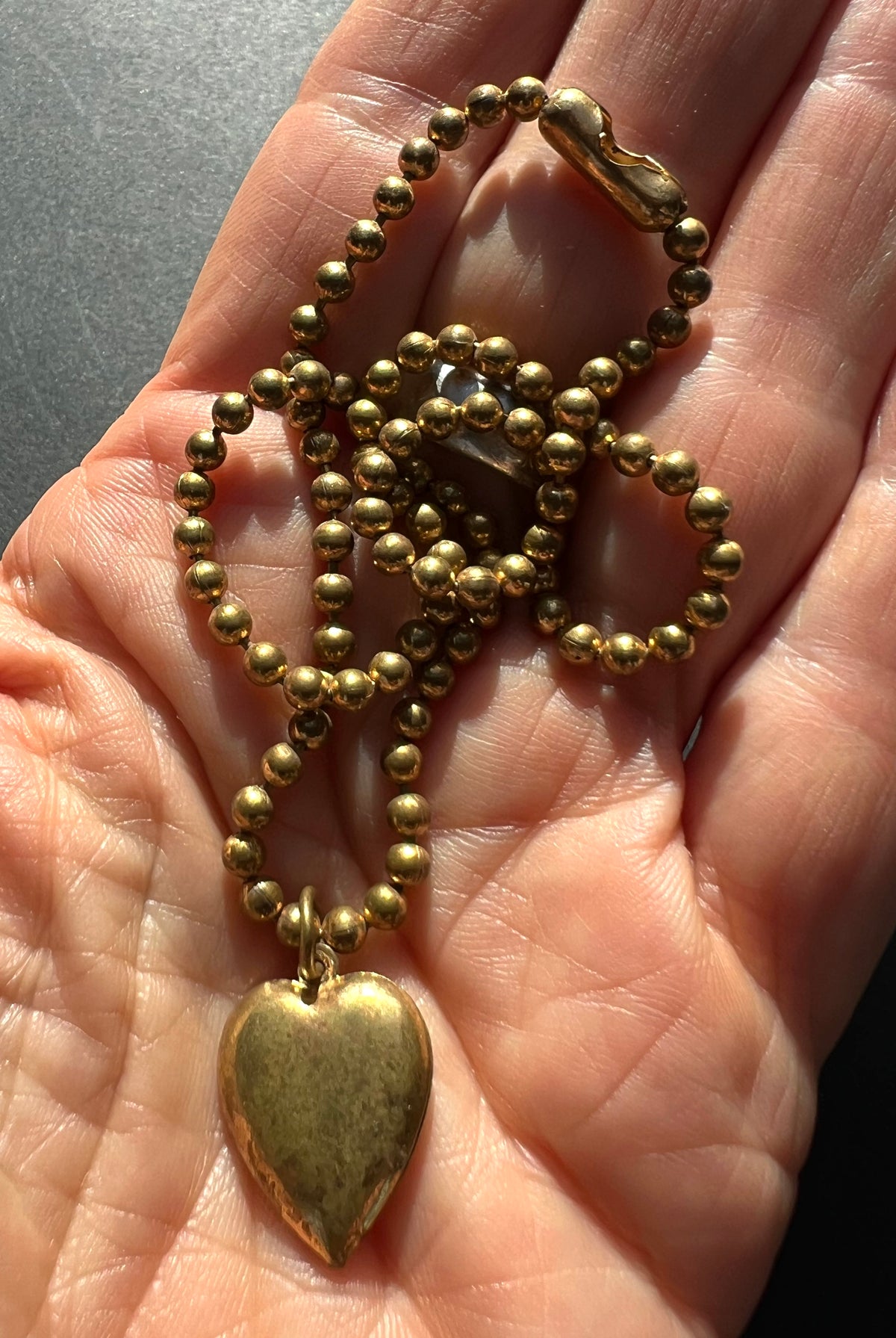 3 Tarnished 1940s Heart Necklaces