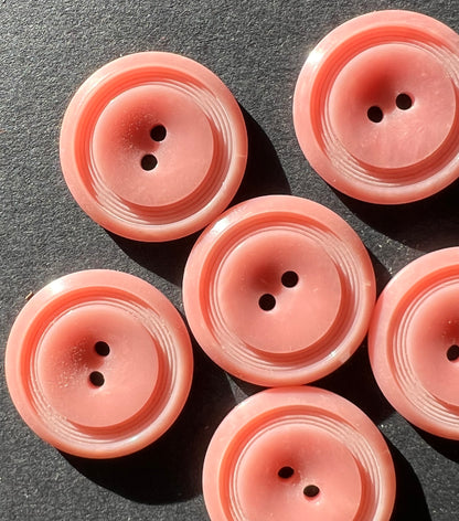 5 Mid Century Sophisticated Pink 2.2cm Buttons