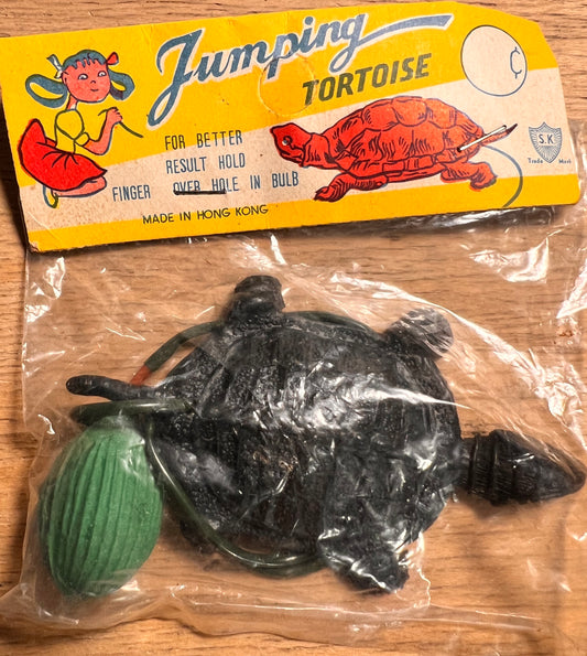 Vintage Jumping Tortoise Toy - Made in Hong Kong