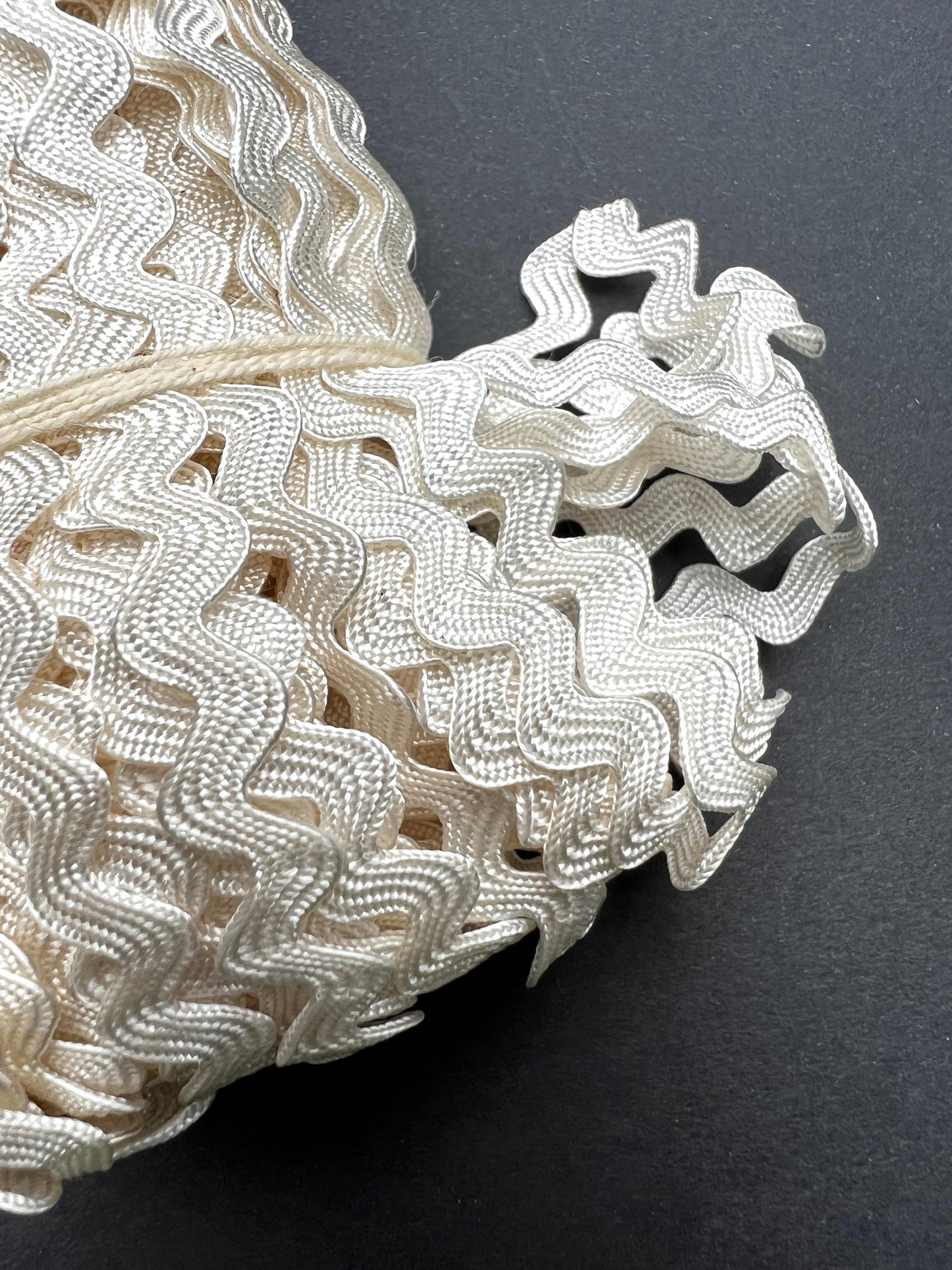 36 yds Vintage White 5mm Ric Rac Made in Poland