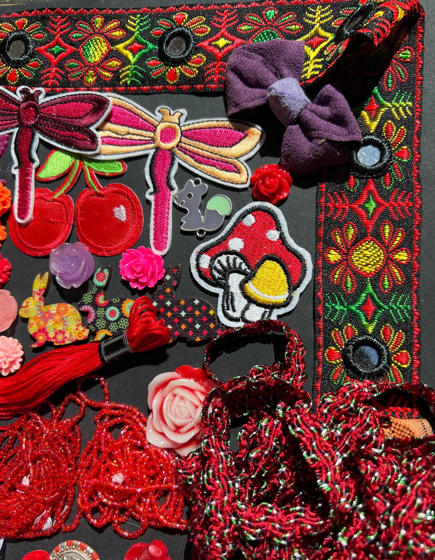 Orange, Red, Pink, Lilac & Purple Vintage Craft Pack.