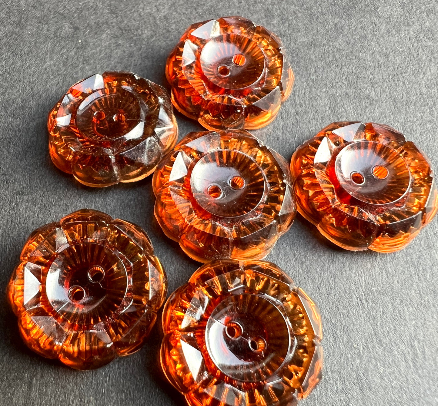 6 or 24 Vintage Sparkling Brown Buttons- 1.7cm or 2cm