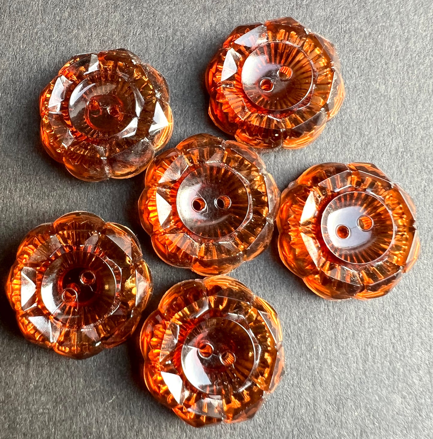 6 or 24 Vintage Sparkling Brown Buttons- 1.7cm or 2cm