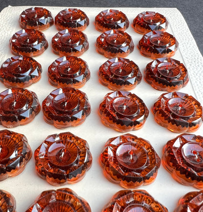 6 or 24 Vintage Sparkling Brown Buttons- 1.7cm or 2cm