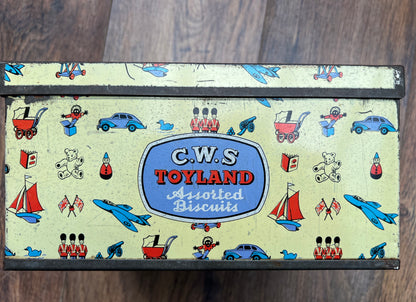 Big Vintage Biscuit Tin C.W.S TOYLAND