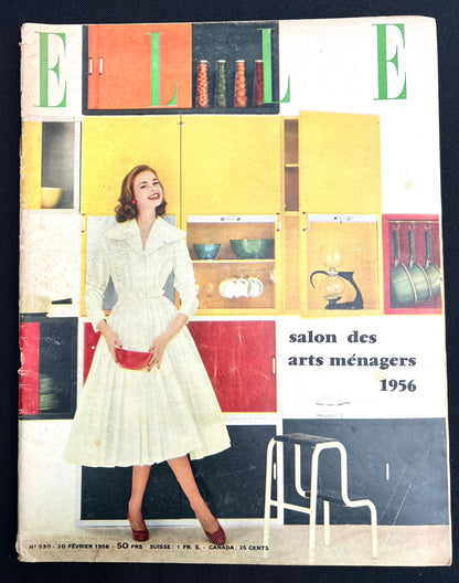 90 Fascinating Pages of Interiors + Domestic Life in February 1956 French ELLE