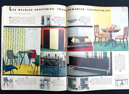 90 Fascinating Pages of Interiors + Domestic Life in February 1956 French ELLE
