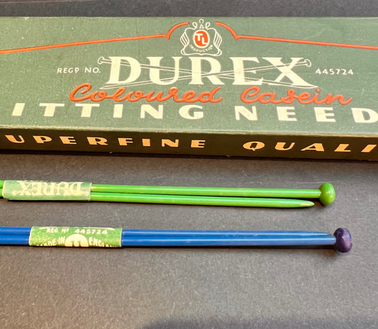 Pair of DUREX Gauge 11 (3mm) 10" Knitting Needles
