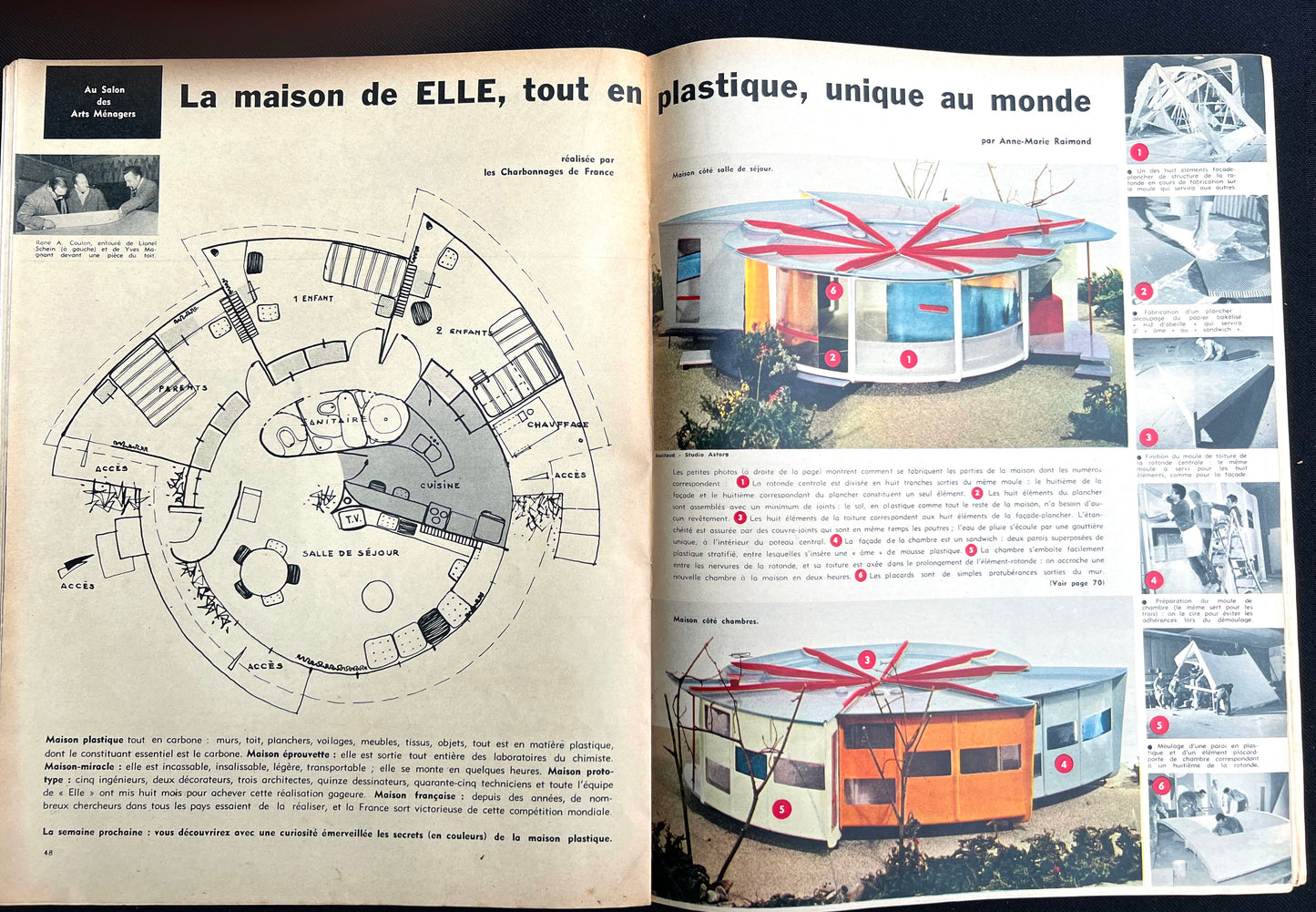90 Fascinating Pages of Interiors + Domestic Life in February 1956 French ELLE