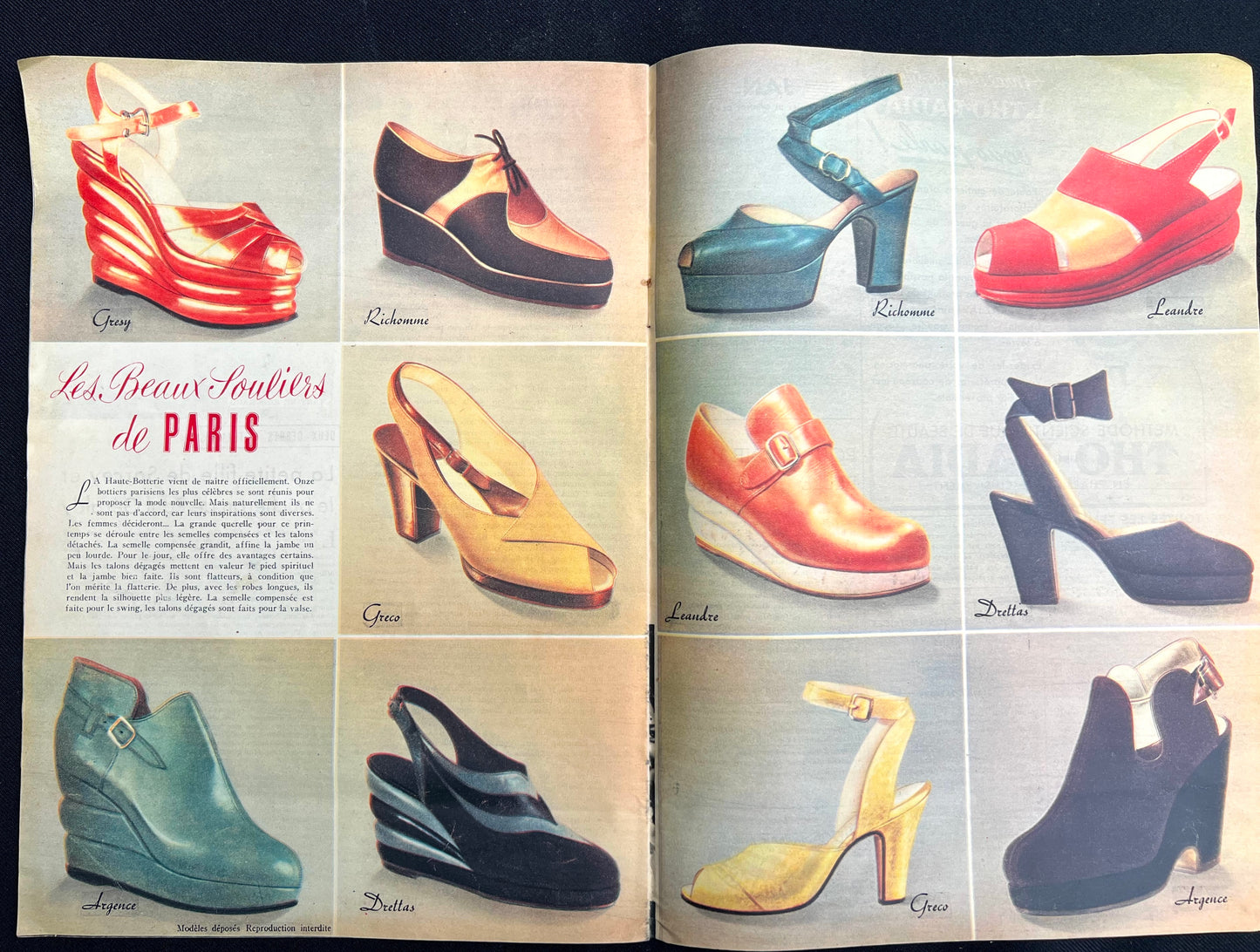 February 1946 French Magazine La Femme - Copenhagen Issue AND Shoes !