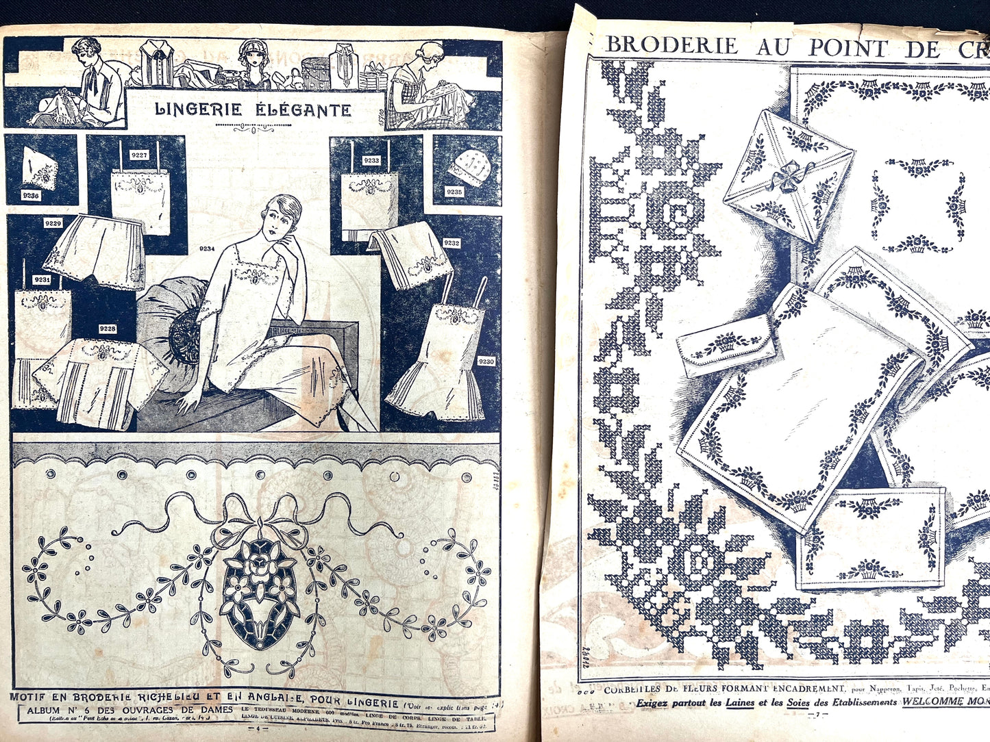 Fascinating 15th February 1928 French Handicrafts Paper Mon Ouvrage incl Needlework, Lingerie