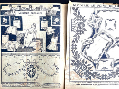 Fascinating 15th February 1928 French Handicrafts Paper Mon Ouvrage incl Needlework, Lingerie
