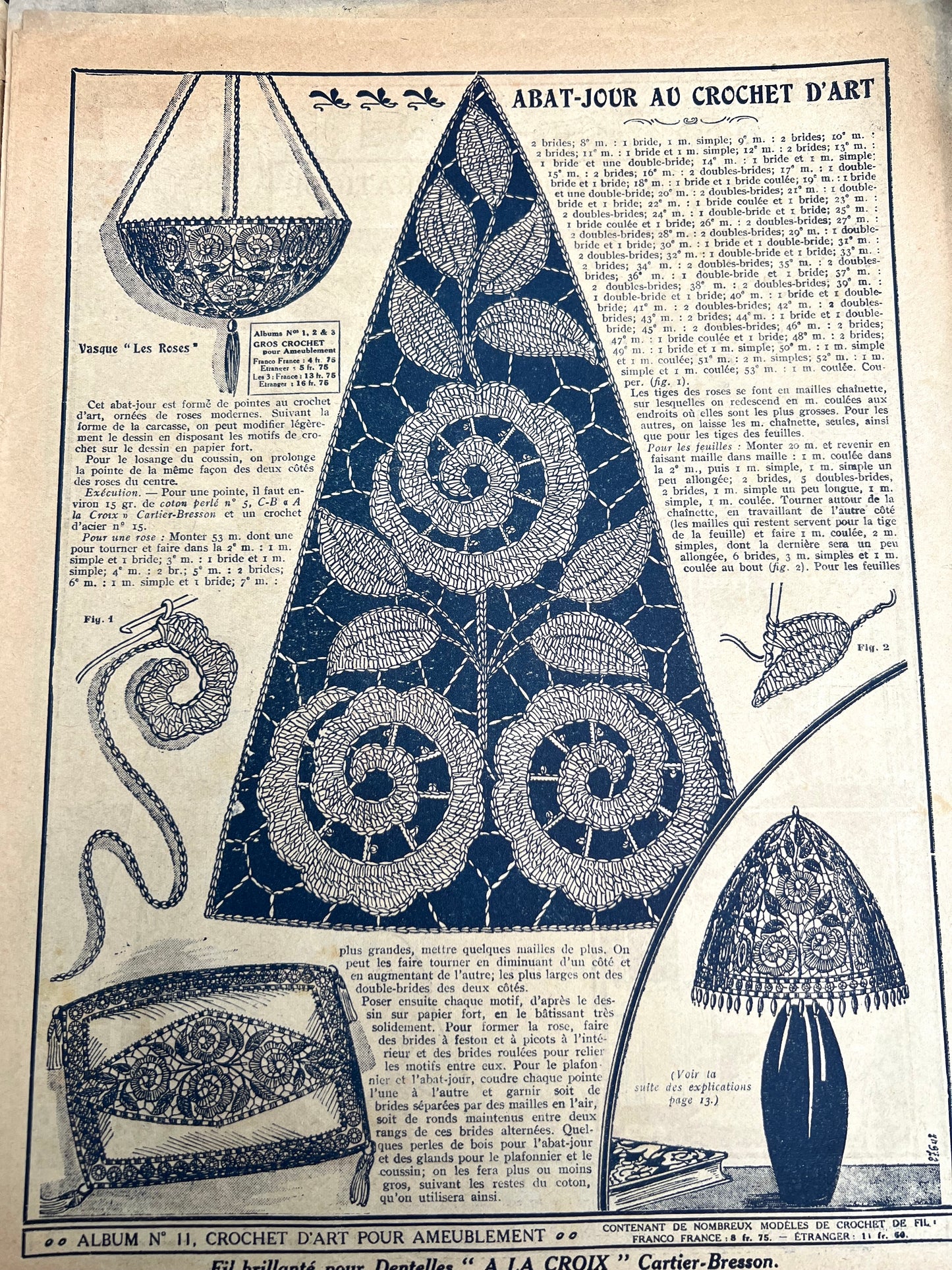 Charming 15th February 1930 French Handicrafts Paper Mon Ouvrage incl. Needlework Patterns, Interiors, Lingerie