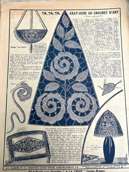 Charming 15th February 1930 French Handicrafts Paper Mon Ouvrage incl. Needlework Patterns, Interiors, Lingerie