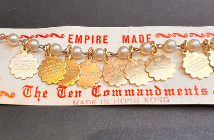 Very Helpful Vintage Ten Commandments Bracelet